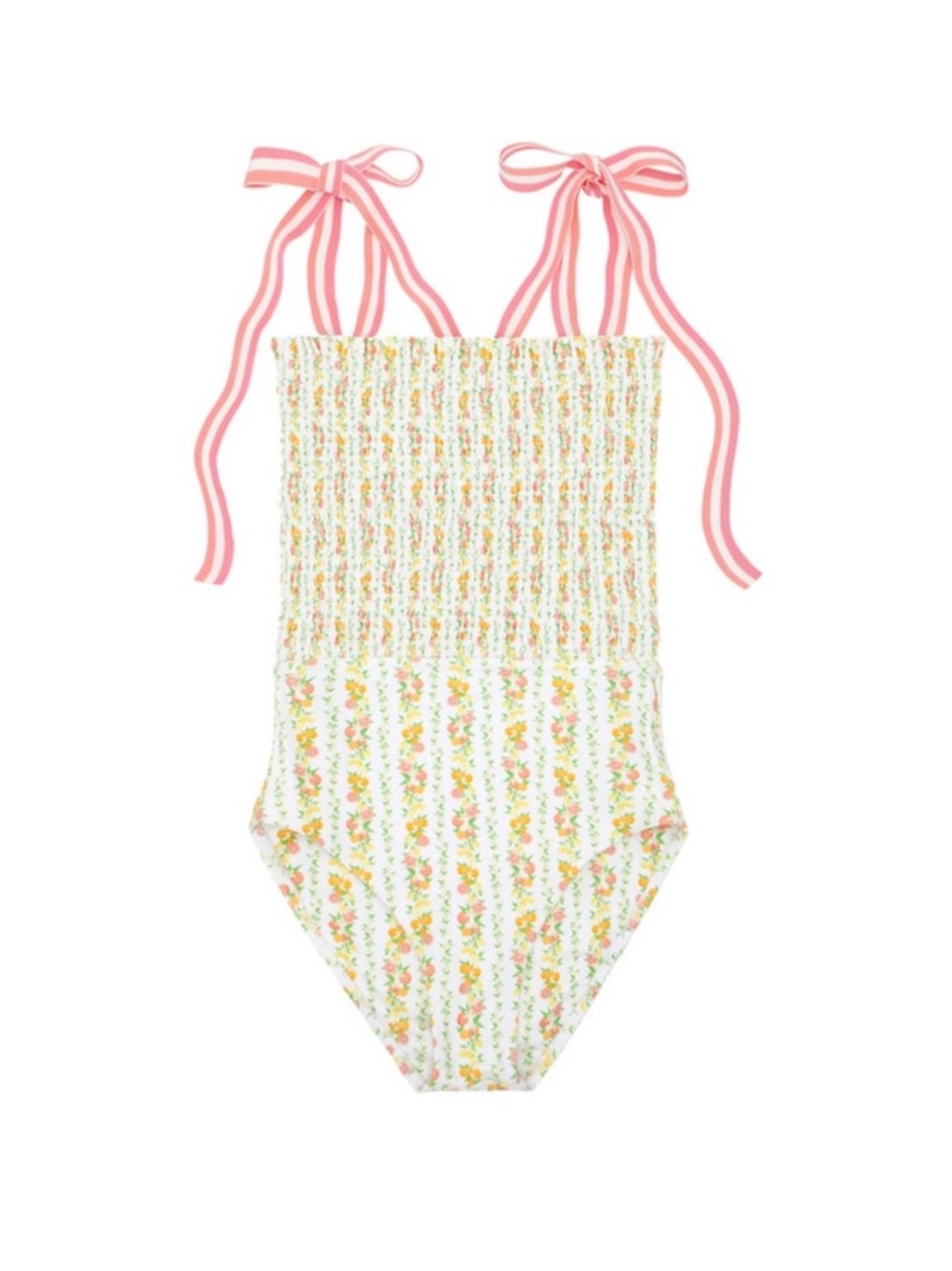Minnow Smocked Citrus Linear Swimsuit xs - Picture 7 of 7